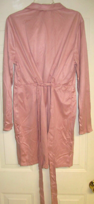 rose pink faux suede pocket detail bodycon dress PRETTY LITTLE THING WOMEN'S PLUS FAUX SUEDE BODYCON DRESS DUSTY PINK LARGE NWT!