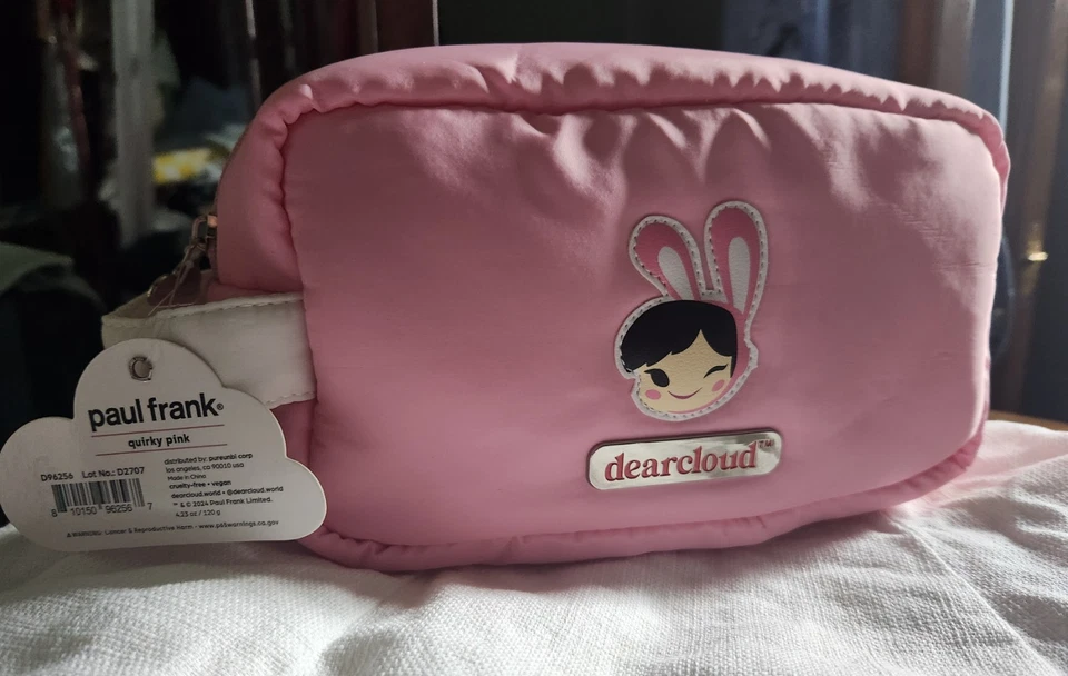 DEARCLOUD x PAUL FRANK Rosa Hinchado Cosméticos/Estuche de Maquillaje/Bolso-Nuevo/NUEVO CON ETIQUETAS Foto 4 de 4