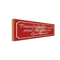 Holzschild 10X27 Cm Familie Und Freunde Geschenke Deko Geschenk Holz Schild