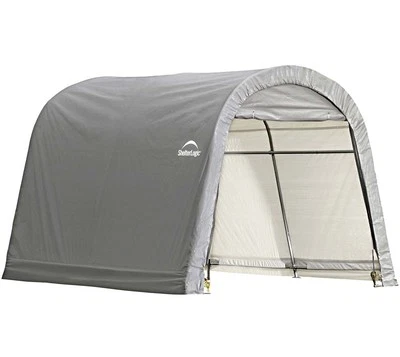 Zeltgarage Gerätehaus Foliengarage Weidezelt ShelterLogic grau 300x300x240cm