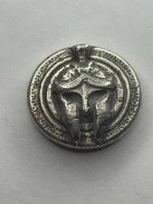 3 Troy Oz MK BarZ Spartan Mask Round Sand Cast .999 Fine Silver