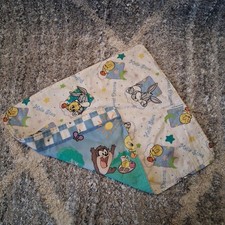 Baby Looney Tunes Tweety Bugs Bunny Taz Baby Blanket 1996 Crib Blanket Vintage