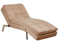 Moderne, Verstellbare Chaiselongue In Braun Bezug Aus Samtstoff RéCamiere Loiret