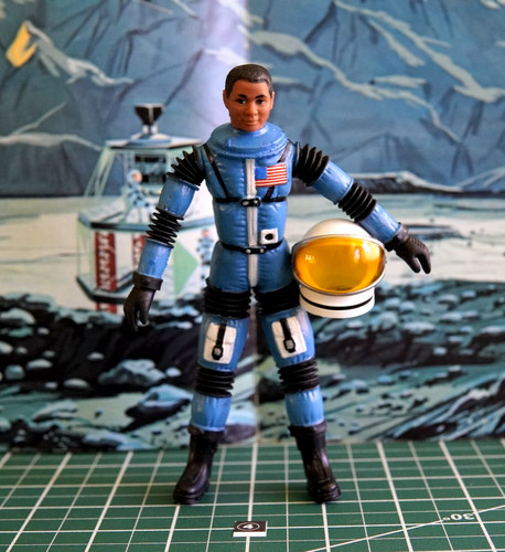1969 Mattel Major Matt Mason JEFF LONG w/ SPACE HELMET  -  No Broken Wires!