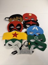 Superhero Felt Masks Party Favor Cosplay Toy Boys  Girls Avengers 10 assorted