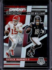 2025 Mosaic Caleb Williams Patrick Mahomes II Carbon Copy Silver Prizm #10