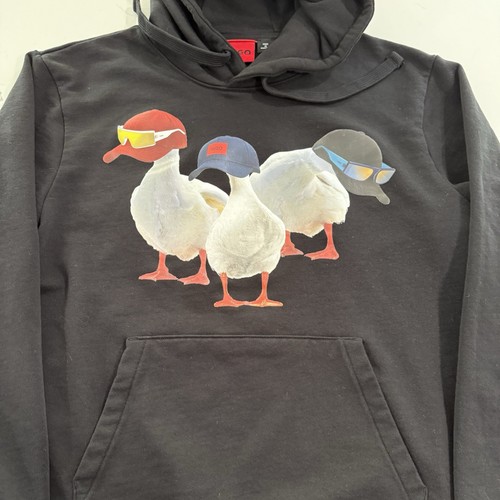 HUGO Herren Enten Baumwolle-Frottee Relaxed-Fit Hoodie mit Entenmuster Large - Bild 2 von 10