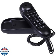 Slimline Black Colored Phone for Wall Or Desk with Memory