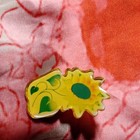 Enamel Lapel Pin Yellow & Green Sunflower Design w/ Butterfly Clutch Back — photo 6