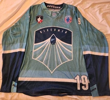 Used USBOXLA: NCBS's OCBLL Rivermen Lacrosse Jersey Number #19 (Size LX)