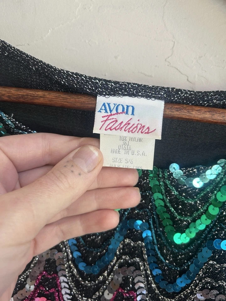 Top 6 Lentejuelas Arco Iris Avon Años 80 De Colección Queer Glam Campamento Retro Disco Orgullo Cuadrado Foto 3 de 4