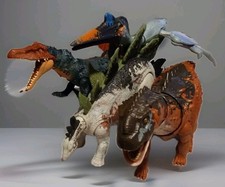 Lot Of 4 Jurassic World Large Dinosaur Action Figures Massive Biters Collection