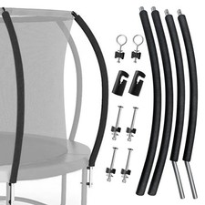 2 Sets Universal Trampoline Replacement Curved Net Pole, Curved Poles Kit for...