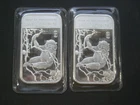 2016 Year of the Lunar Monkey 1 Troy oz .999 Fine Silver Bar 2 Lot Sealed
