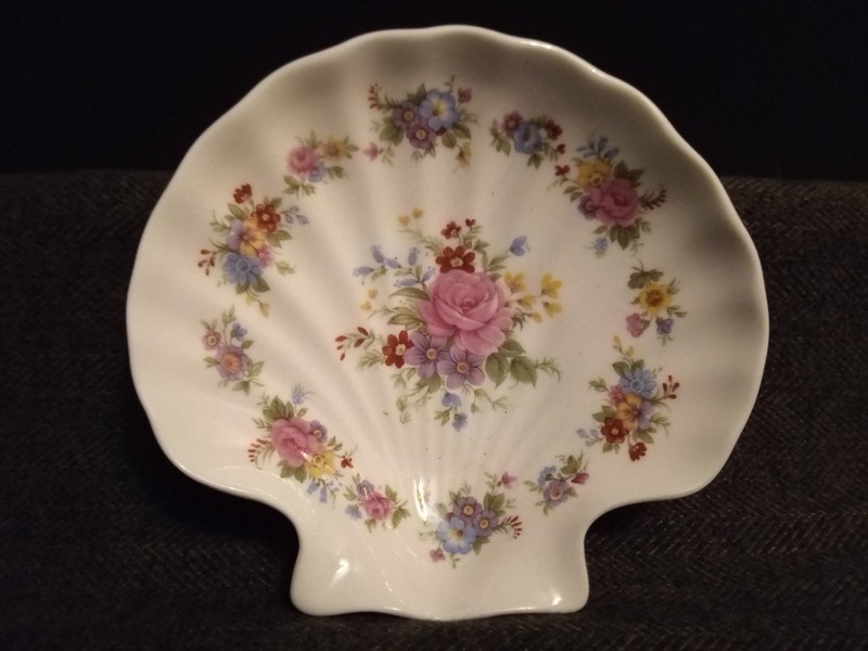 VTG. Royal Stafford Exclusively for Victoria's Secret Floral Shell Trinket Dish