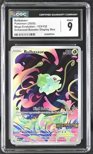 CGC 9 Bulbasaur 133/132 Mega Evolution Stamped Enhanced Booster