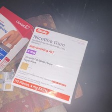 Rugby Nicotine Gum 4mg Original Flavor Sugar-Free Stop Smoking Aid 110ct