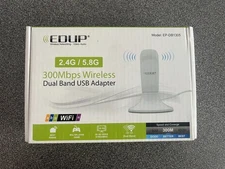 EDUP EP-DB1305 300Mbps Wireless Dual Band USB WiFi Adapter 2.4G/5.8G with Stand