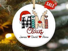 Personalized Mimi Claus Ornament, Mimi Christmas Ornament, Xmas Grandma Ornam...