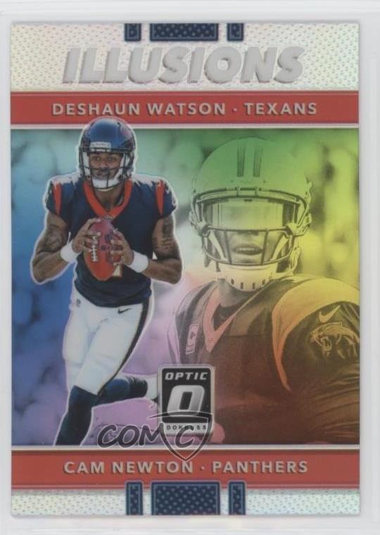 2017 Donruss Optic Illusions Holo Silver Prizm Cam Newton Deshaun Watson 02b5