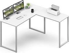 Mission 48 X 48 Inches L-Shape Home Office Computer Desk, White