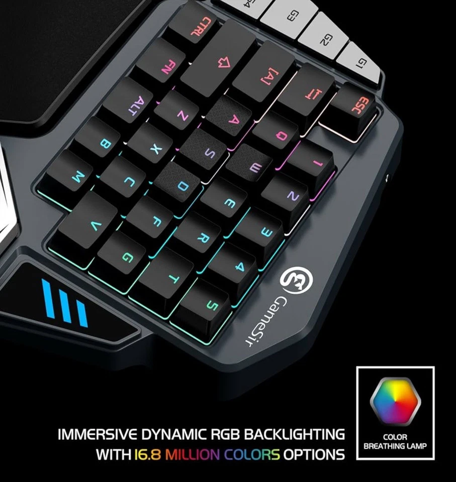 Gamesir Z1 Gaming Keyboard for PC / Mobile Phone One-Handed Keypad *New* - Image 3 of 4