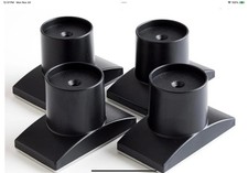 6" Baby Gate Extension Kit - Protects Walls Stabilizes Gates 4 Pack Black