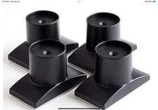 6" Baby Gate Extension Kit - Protects Walls & Stabilizes Gates (4 Pack) Black