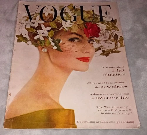VOGUE USA MAGAZINE February 1960 RADKAI Horst DAGMAR Vintage 60s Fashion US