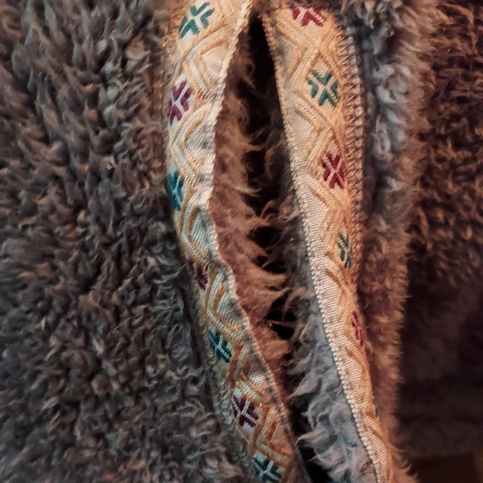 Suéter SUNDANCE Sherpa Capucha Cuello Bohemio Grande Pequeño Gris Medio Foto 3 de 4