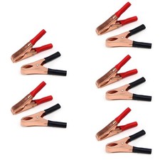 10Pcs 30A Insulated Alligator Clips, Battery Crocodile Electrical Test Clamps