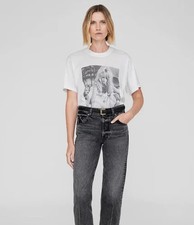 New Anine Bing Top Women's Brigitte Bardot short Sleeve T-shirt Tee