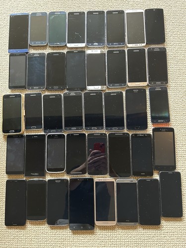 Lot Job Mix 40 x Smartphones Samsung et Android NON TESTÉS Power Up
