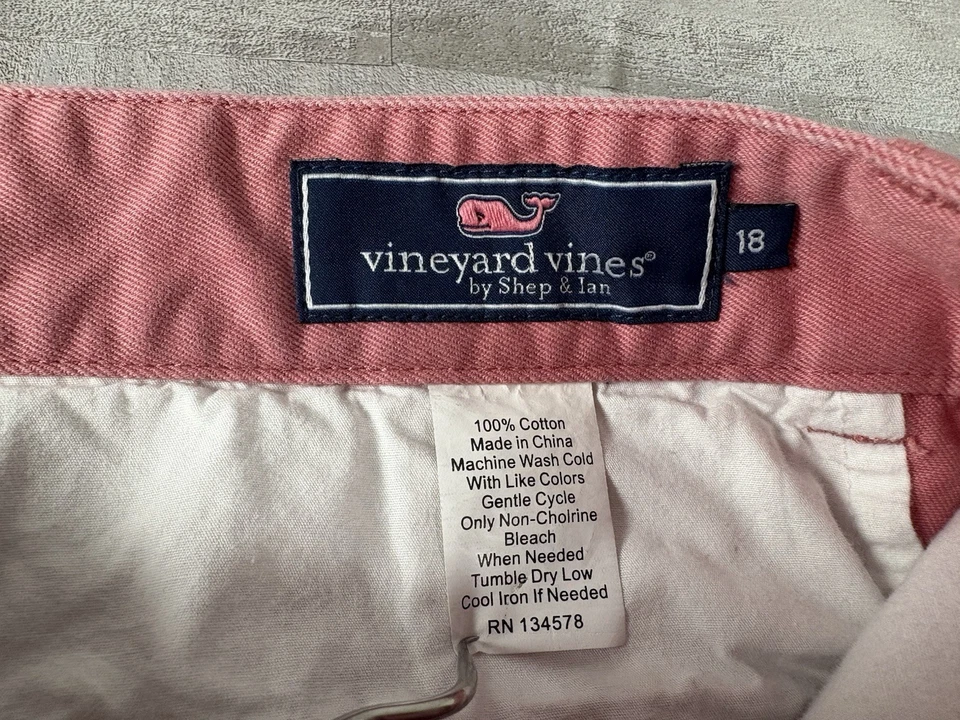 Pantalones chinos de pierna recta Vineyard Vines de Shep & Ian talla 18 para niños rosa salmón Foto 4 de 4