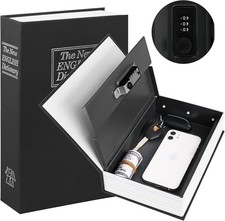 Book Safe Box with Combination Lock Dictionary Diversion Safe Secret Hidden Box