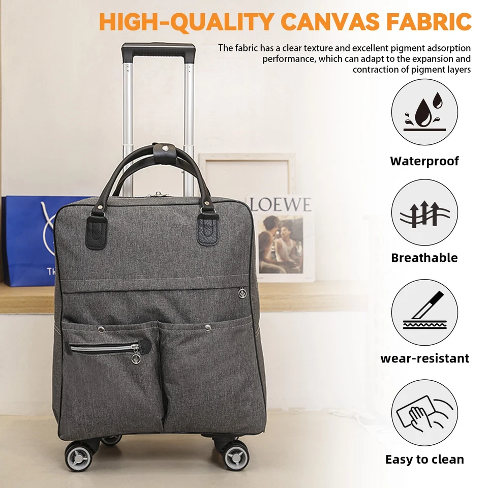 Bagagem de mão com vários bolsos 16/18 pol. giratória de 4 rodas - Imagem 3 de 4