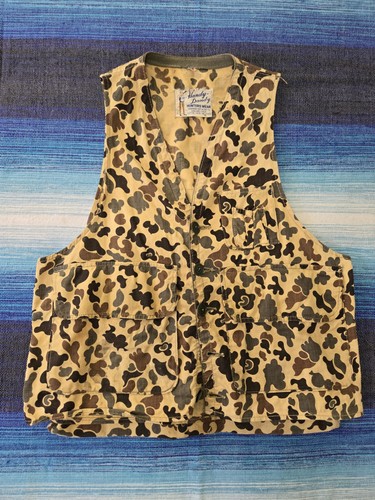 Vintage 1960s Handy Dandy Duck Hunter Frogskin Hunting Vest, Medium