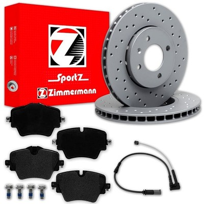 Zimmermann SPORT BREMSSCHEIBEN 330mm+ BELÄGE VORNE passend für BMW X1 F48 X2 F39