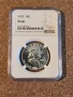 1955 Franklin Half Dollar NGC PF 66 (Free Shipping)