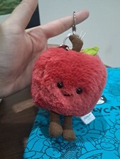 Jellycat Amuseables Apple Plush Bag Charm Keychain - NWT Gift Hot 2026