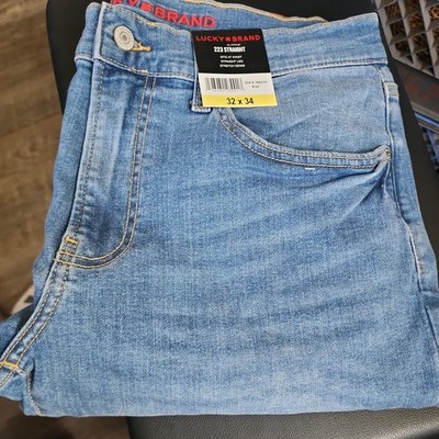 NWT LUCKY BRAND Men's 32 x 34 223 Straight Light Blue 5-Pocket Jeans