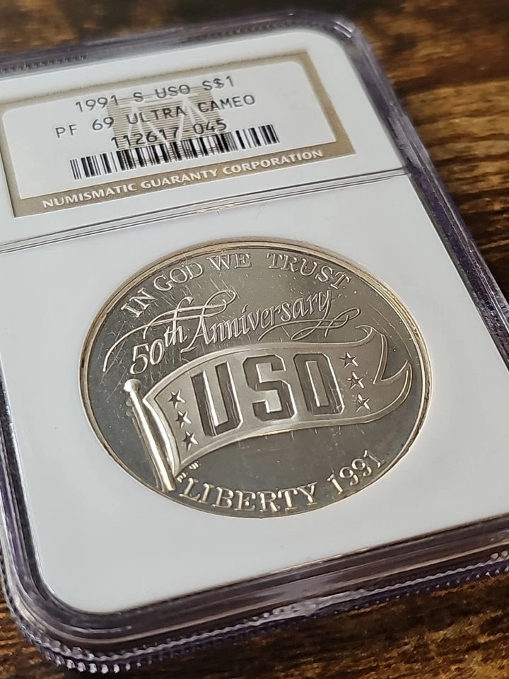 1991-S $1 Silver NGC PF69 Ultra Cameo USO Dollar 90% Coin 112617-045 - Image 3 of 4