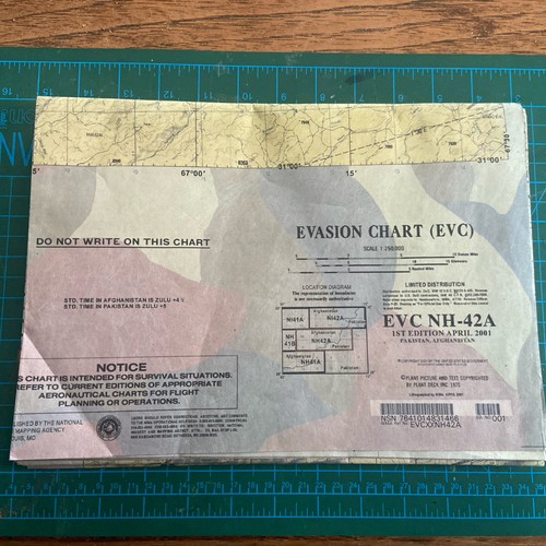 Evasion Chart, EVC NH-42A - 1st Edition April 2001 Iran Pakistan