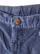 VTG Wrangler Mens 36x27 Corduroy Pants Medium Blue Strait Leg USA Made 70s 80s
