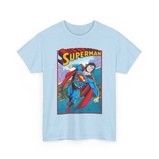 Superman T-Shirt DC Comics Tom Grummett Art Man of Steel Retro Vintage-Style Tee