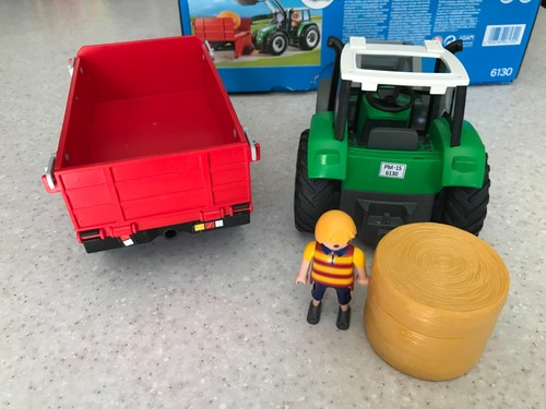 PLAYMOBIL 6130 Grand tracteur remorque balles de foin ferme country - Foto 6 di 7