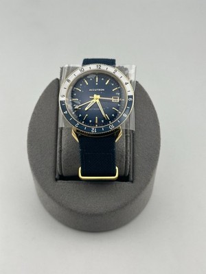 Accutron Astronaut Collection Navy Dial 27B202 Watch Brand New In Box