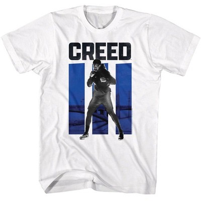 Rocky - Creed 3 Blue Bars - American Classics - Solid White Adult Short Sleeve T