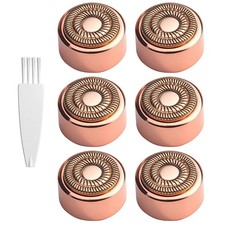 6 Pack Replacement Heads Gen 3 Compatible with Flawless Facial Hair Remover, Rep