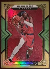 Jerami Grant 2021-22 Panini Obsidian #17 Red/Yellow/Green Flood